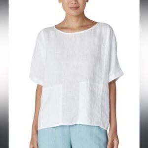 Eileen Fisher Boxy Linen Top